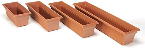Novelty 16195, Terracotta, Countryside Flower Box Planter, 18-Inch