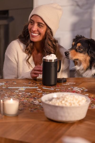 STANLEY Everyday Camp Mug 12oz | Drink Through Lid | Cup for Coffee, Tea and Drinks | Insulated Stainless Steel Coffee Mug | BPA-Free | Black 2.0
