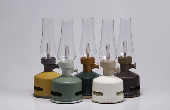 MoriMori design lamp with loudspeaker (basil moos)