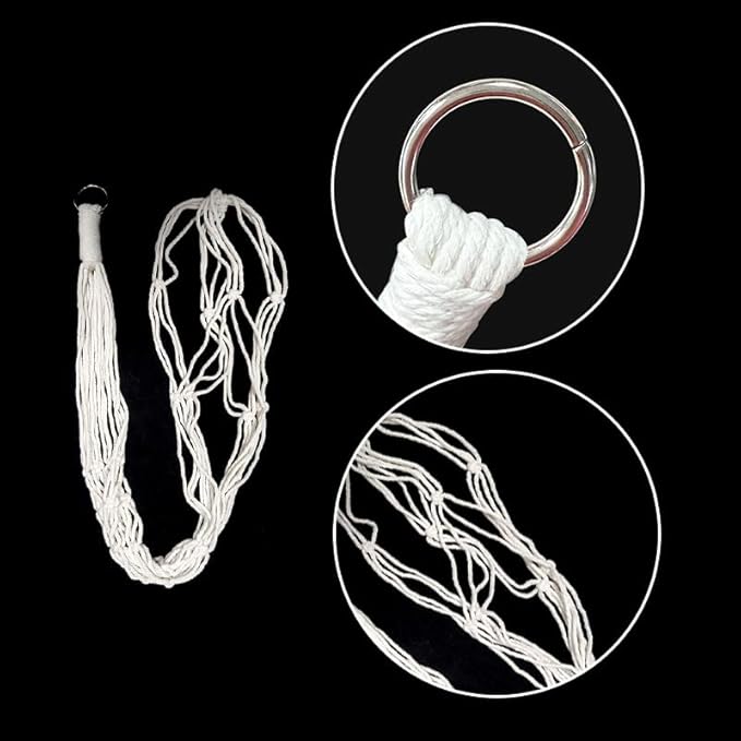 Macrame Plant Hangers 3 Pack, Hanging Plant Holders for Indoor Plants, Handmade Woven Cotton Rope Hanger Kits, Decorative Flower Pot Holders for Home & Garden Decor(Plants Not Included)