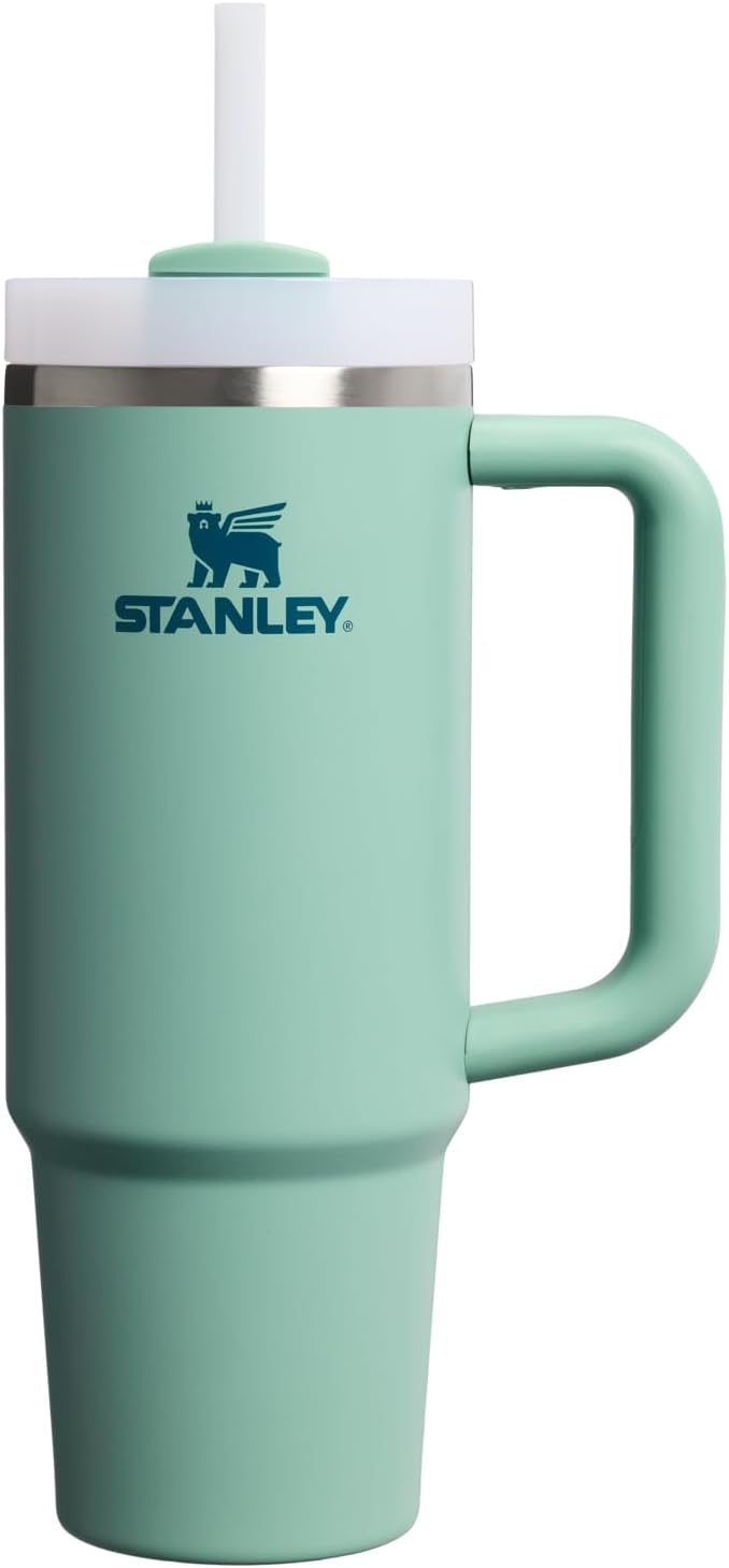 STANLEY Quencher H2.0 Flow State Tumbler, 30 oz, Spring Green | Handle and Straw | 3-Position Lid | Cup Holder Compatible for Travel | Insulated Stainless Steel Cup | BPA-Free