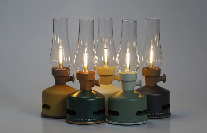 MoriMori design lamp with loudspeaker (basil moos)