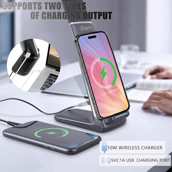 LED Desk Lamp with Wireless Charger, USB Charging Port, Stepless dimmable brightness, 3 Color Modes, Desk Lamps for Home Office, Table Lamp Eye Caring Reading Light, Gesture Control desk light