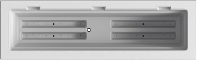 Mayne Fairview 3ft Durable Self Watering Window Box Planter with Wall Mount Brackets, UV & Weather Resistant, Double Wall Design, New England Architecture for Outdoor Décor, White