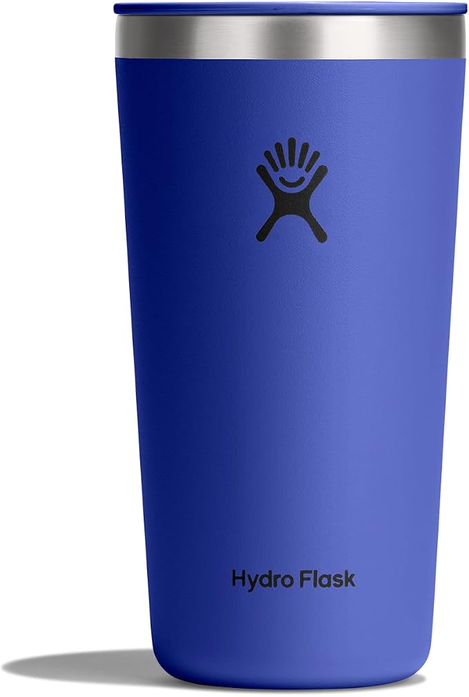 Hydro Flask All Around Tumbler Press-In Lid, Insulated Travel Mug, Stainless Steel Coffee Cup 20 Oz Capri Blue
