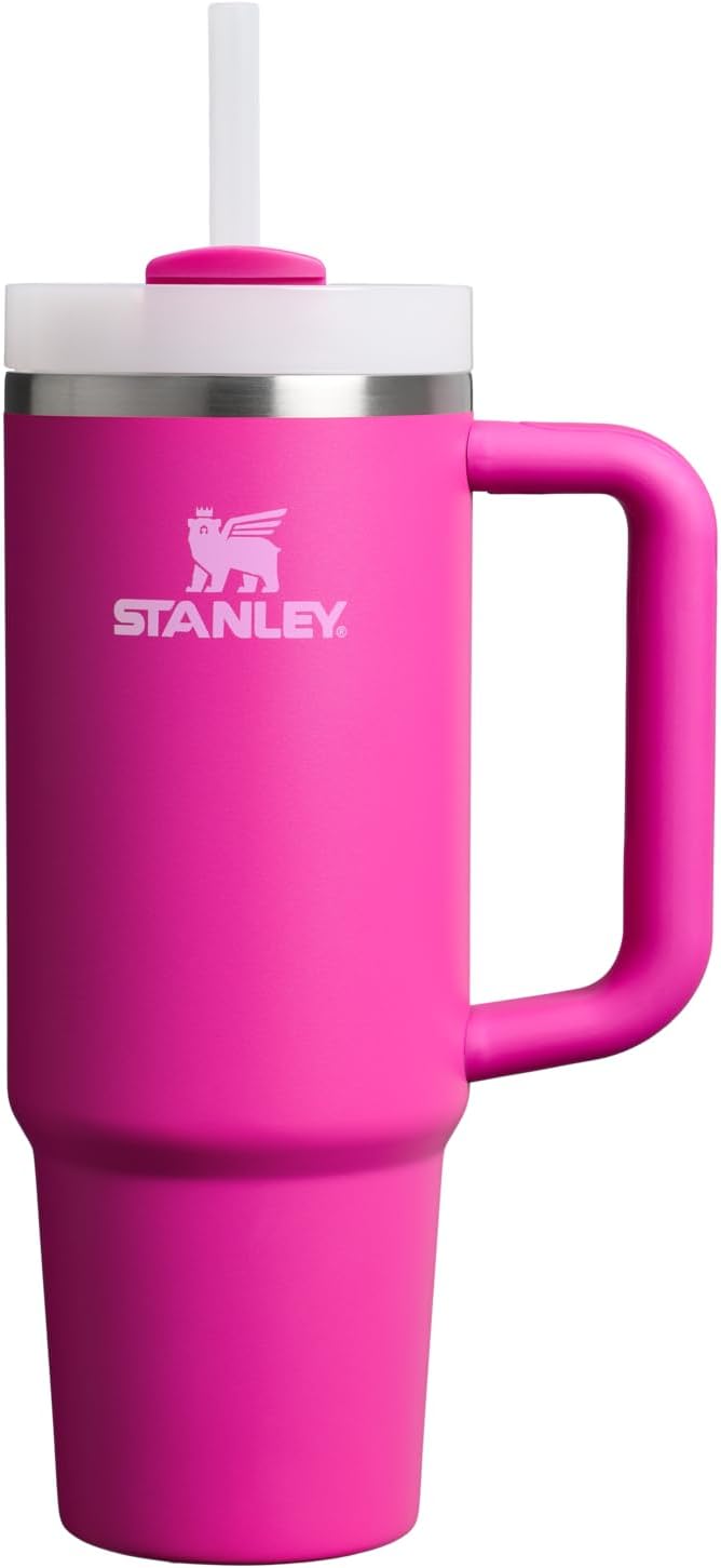 STANLEY Quencher H2.0 Flow State Tumbler, 30 oz, Violet Blossom | Handle and Straw | 3-Position Lid | Cup Holder Compatible for Travel | Insulated Stainless Steel Cup | BPA-Free