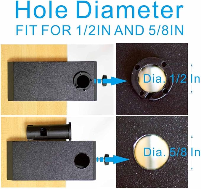 Replacement Heavy Duty C Clamp for 1/2” Base Magnifying Lamp,Desk Lamp,Swing Arm Lamp,Phone I pad Mount,Tablet Mic Holder,Table Mount Clamp for Microphone Stand Mic Boom Arm (G2 BLACK)