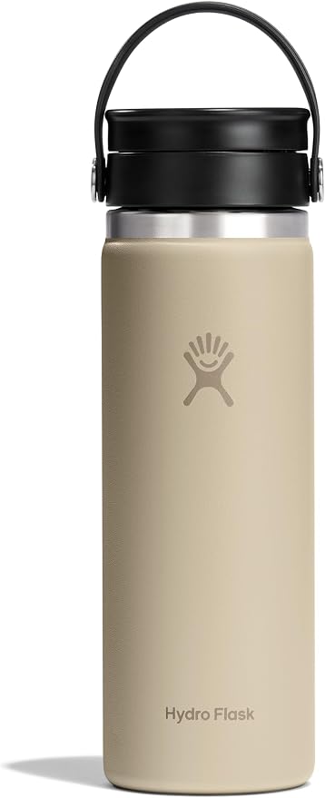 Hydro Flask Flex Sip Coffee Tumbler – Insulated Stainless Steel, Non Spill, Leak Proof Travel Coffee Cup 20 Oz Oat Tan
