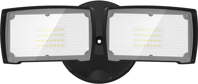 LEPOWER 28W 3000LM LED Security Flood Light Outdoor, Switch Controlled Aluminum Security Light, 2 Adjustable Heads, 5500K Daylight, IP65 Waterproof, Wet Location for Patio, Garden, Yard Lights