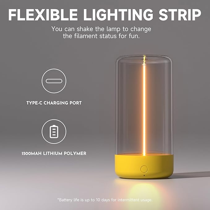 Mini Minimalist Table Lamp Cordless LED Desk Lamp Rechargeable Modern Night Lights Portable Nightstand Lamps Unique Ambient Light Mood Lighting for Bedroom, Beside, Nursery