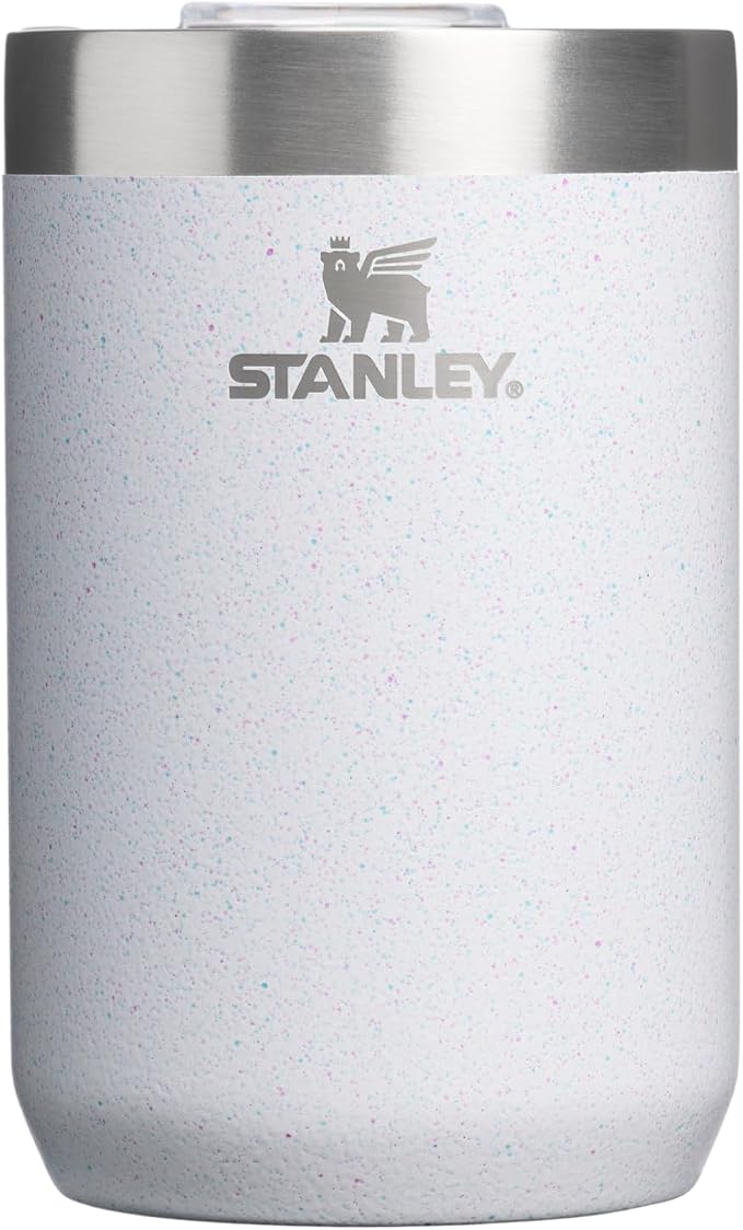 STANLEY Everyday Camp Cup 12 oz | Drink Through Lid | Cup for Coffee, Tea and Drinks | Insulated Stainless Steel | BPA-Free | Frost Sprinkle