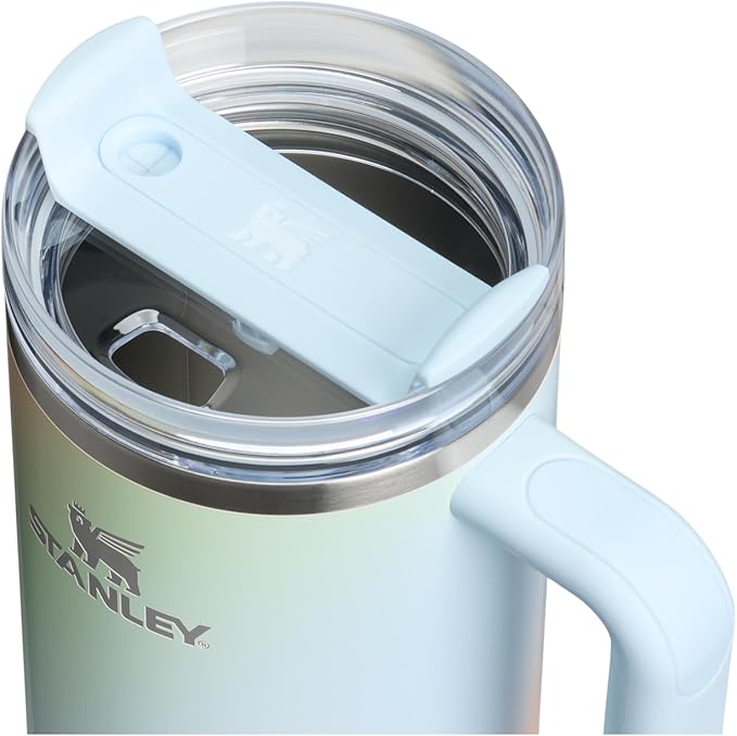 STANLEY Quencher H2.0 Flow State Tumbler, 40 oz, Sunrise Spiral | Handle and Straw | 3-Position Lid | Cup Holder Compatible for Travel | Insulated Stainless Steel Cup | BPA-Free