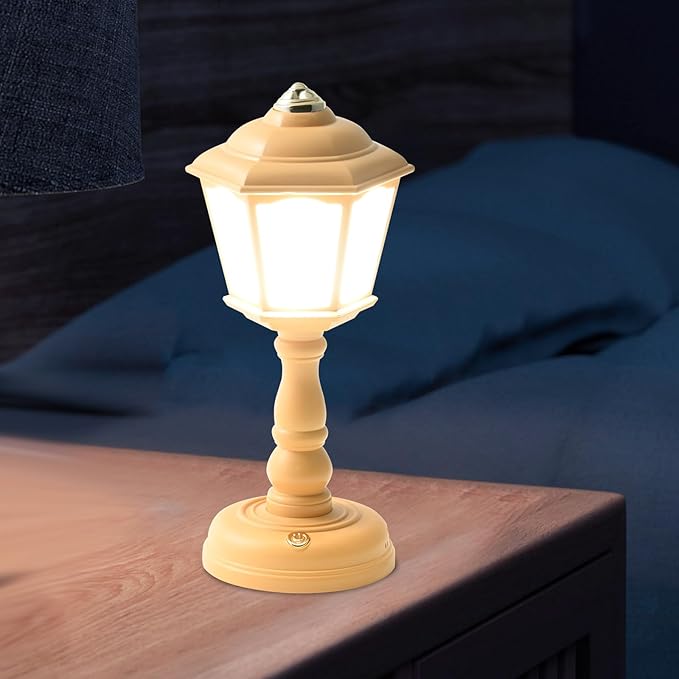 Mini Desk lamp Vintage, LED Desk Lamp Dimmable Table Lamp Reading Lamp with USB Charging Port, Sensitive Control, Eye-Caring Office Lamp,Very Beautiful Decorative Desk lamp (Yellow)