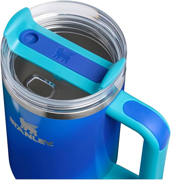 STANLEY Quencher H2.0 Flow State Tumbler, 40 oz, Sea Glass Aura | Handle and Straw | 3-Position Lid | Cup Holder Compatible for Travel | Insulated Stainless Steel Cup | BPA-Free