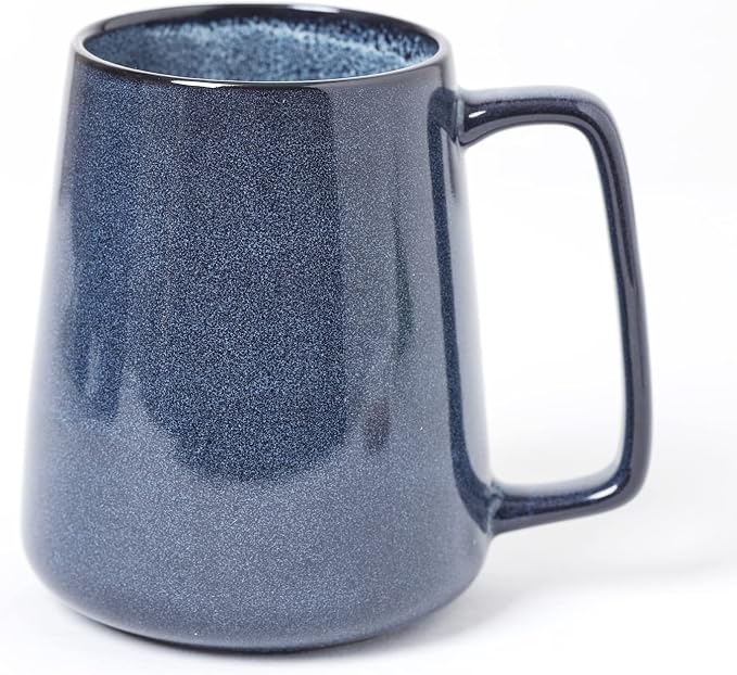 Large Ceramics Coffee Mugs,24 OZ,Large Handle Design,Extra Large Tea and Coffee Cup for Office and Home,Microwave And Dishwasher Safe(Color:24 oz blue)