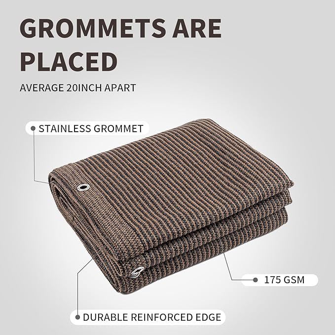 LOVE STORY Custom Size 2'6''x3' Brown Balcony Privacy Screen,UV Block Privacy Fence Screen,90% Shield for Outdoor Pool Garden Apartment Railing
