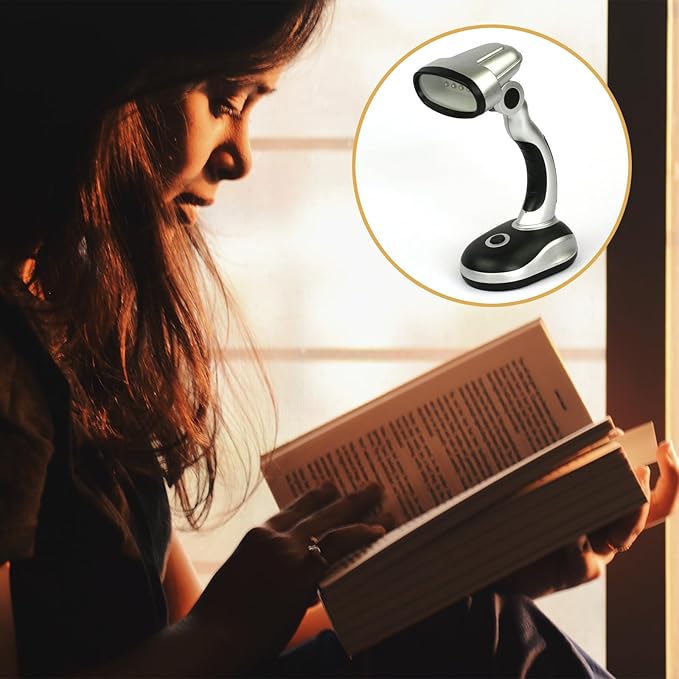 Led Desk Lamp, 12 Bulb LED Portable Desk Lamp Powered Battery Table Light, Computer Bedside Table Camping Light, Bright Battery Operated Desk Lamp Work Reading Light (2PCS)