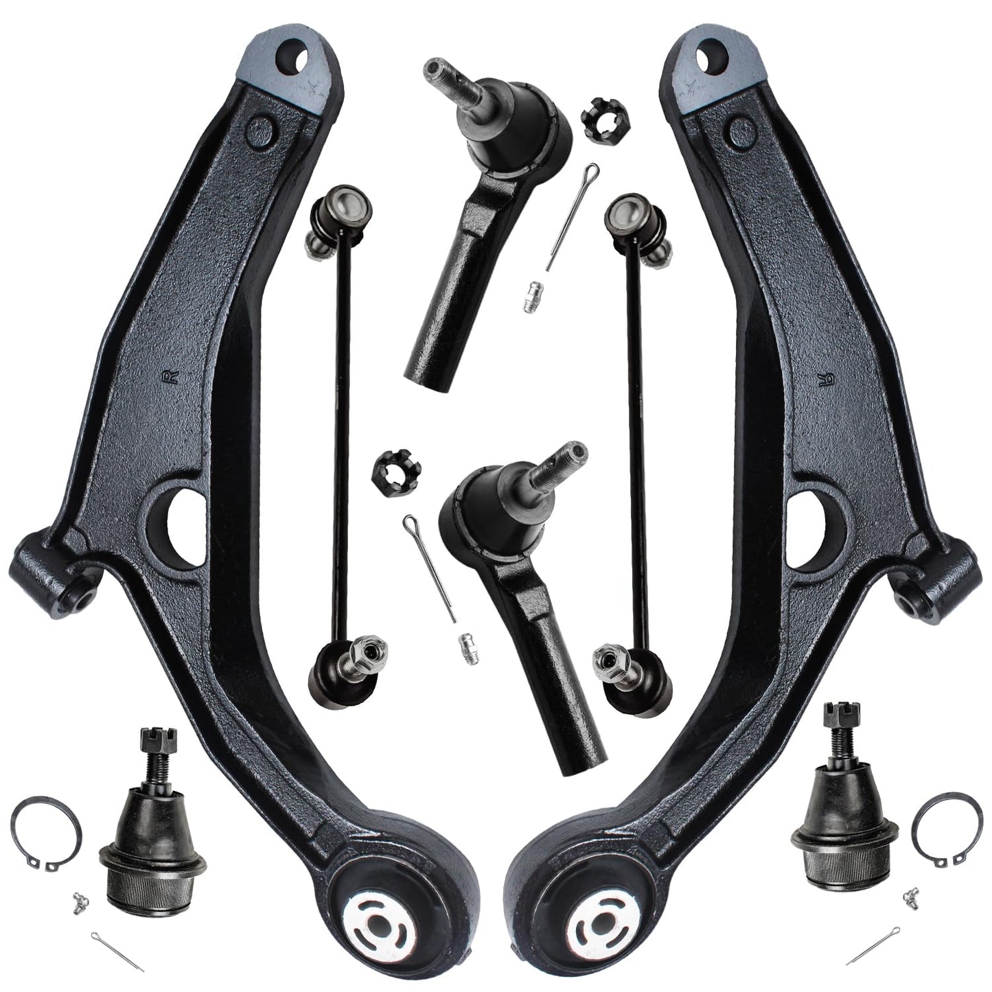 Detroit Axle - 8pc Front End Suspension Kit for 2011-2014 Chrysler 200 2007-2010 Sebring 2008-2014 Dodge Avenger 2 Lower Control