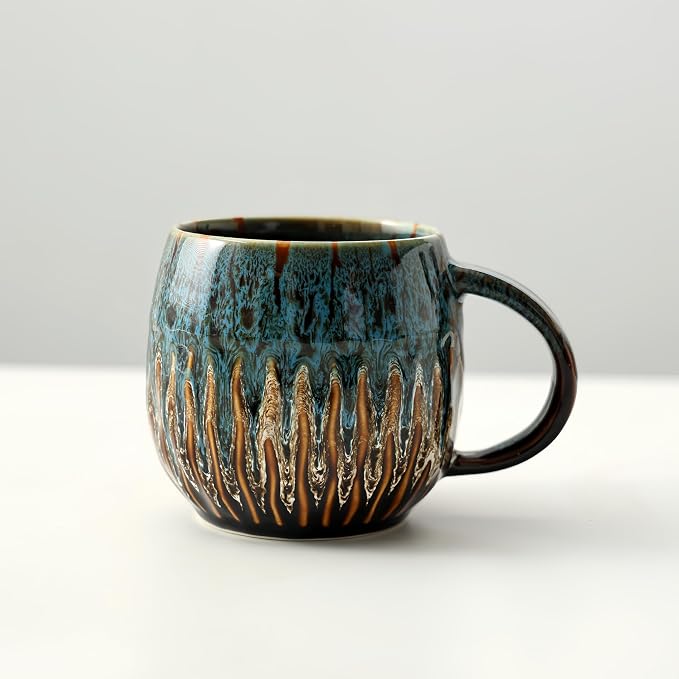 Large Ceramic Coffee Mug - 20oz Big Tea Cup, Blue | Large Tea Mug, Microwave Safe, Dishwasher Safe