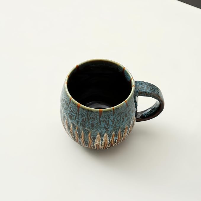 Large Ceramic Coffee Mug - 20oz Big Tea Cup, Blue | Large Tea Mug, Microwave Safe, Dishwasher Safe