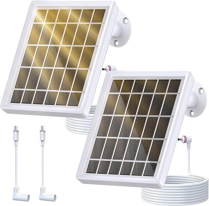 Solar Panel Charger for Ring Camera,Spotlight Cam Plus/Pro and Stick Up Cam Battery, 6V 3W 13.1Ft Fast Charging Cable