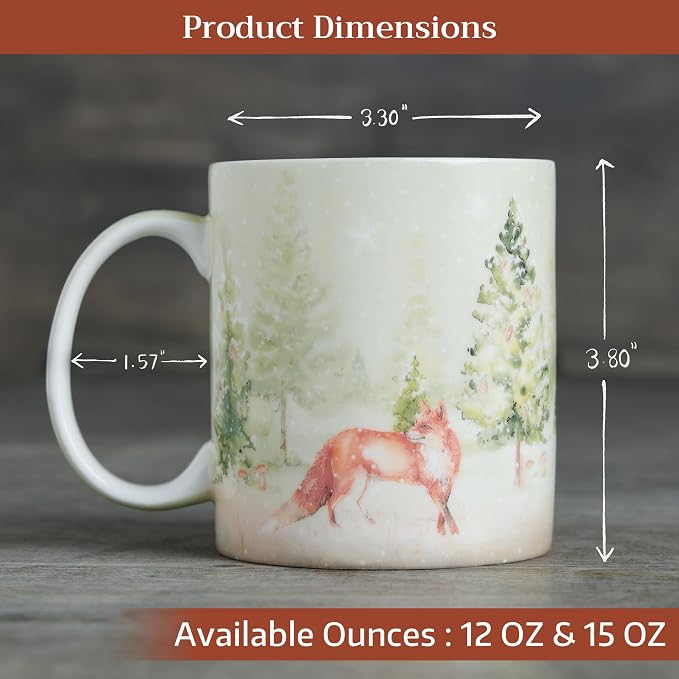 Maison d' Hermine Coffee Mug with Handles Tea Cups (15 Ounce, Pack of 1) | Fine Bone China Coffee Mugs for Hot Beverages Cappuccino Latte Home Restaurant Spring Summer -Winter Morning - Veluwezoom