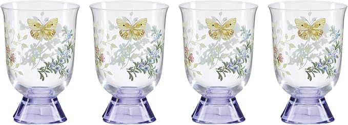Lenox 897832 Butterfly Meadow Herbs Short Tumblers, Set Of 4