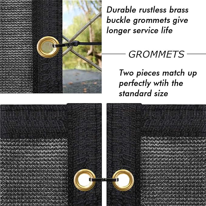 UPGRADE Privacy Fence Screen 4'x64' Black Outdoor 90% Visibility Blockage 170 GSM Mesh Shade Cover Panels for Backyard,Balcony,Home Decoration with Zip Ties,Customized Avaliable