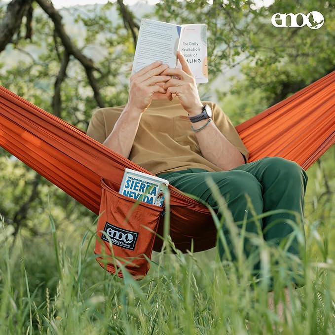 ENO TravelNest Hammock & Straps Combo - Portable Hiking and Camping Hammock with Straps Included - Travel Hammock for Camping, Hiking, Backpacking, a Festival, or The Beach + Straps Combo - Canyon