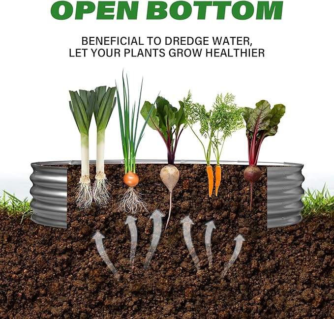 Galvanized Raised Garden Bed for Outdoor: 4X2X1ft Durable Metal Vegetable Plant Container Kit(2 Pack)