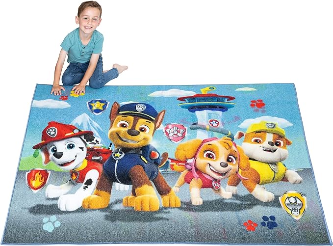 Franco Paw Patrol Kids Room Decor Bundle with Area Rug (69 in x 52 in) and Window Curtains (82 in x 63 in)