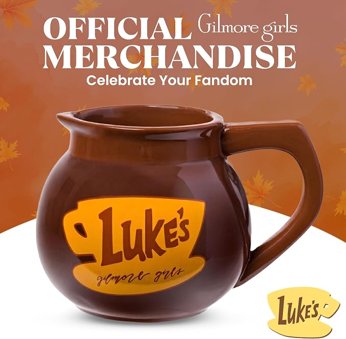 Silver Buffalo Gilmore Girls Luke's Coffee Pot, 3D Sculpted Mug, 20oz | Ceramic, 0.59 Liters