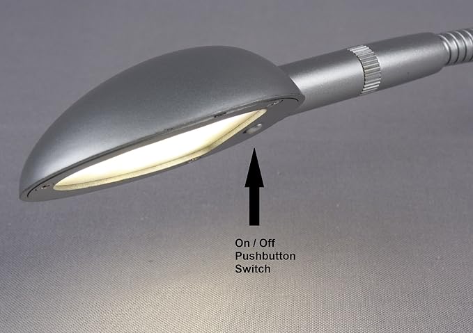 Gooseneck Map Light Chart Light - Cool White (5000K) LED Lamp for Car, Truck, Boat, RV and Aircraft Applications