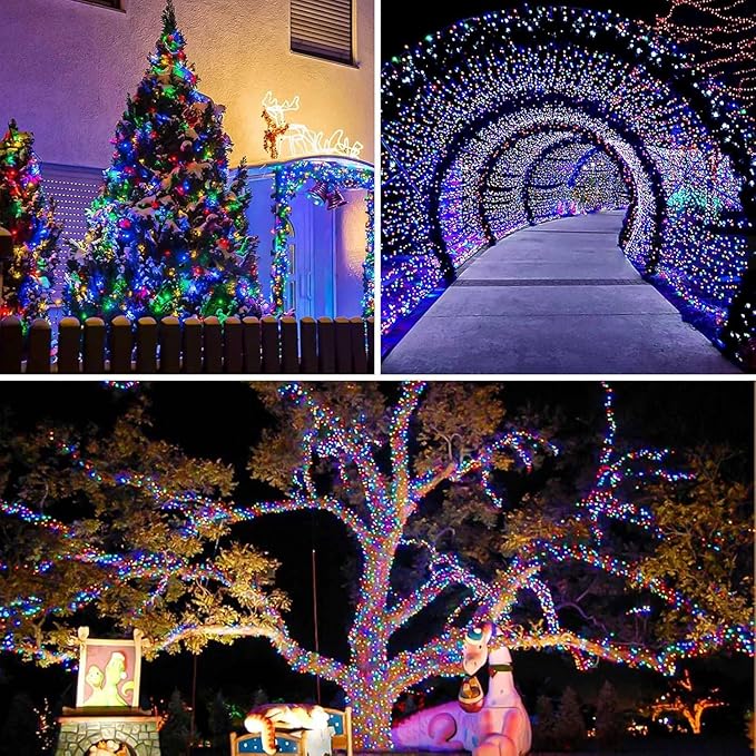 66Ft 200 LED Fairy Lights Plug in with Remote, Waterproof String Lights Outdoor& Indoor 8 Modes with Timer, LED Twinkle Light for Girl's Room Garden Patio Halloween Christmas Decorations (Multicolor)