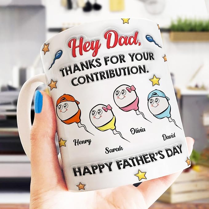 LOVELYPOD Custom Dad Mug with Kids Names, Fathers Day Mugs, Dad Gifts from Daughter Son, Fathers Day Presents, Personalized Coffee Cup, Custom Papa Gifts