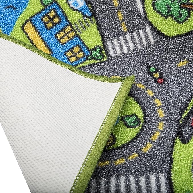 Kids Carpet City Play Mat - Play, Learn & Have Fun Safely - For Cars & Toys, 60" x 32" Large