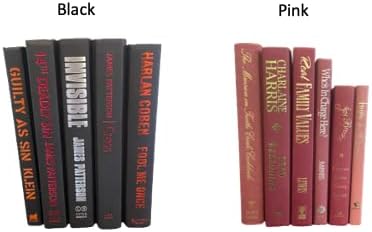 Colored Real Decorative Book Set - Decor Books for Book Shelf Decor, Home Decor for Shelves & Bookcases - Perfect for Book Decor, Decorative Books for Home Decor, & Books for Decor (Black)