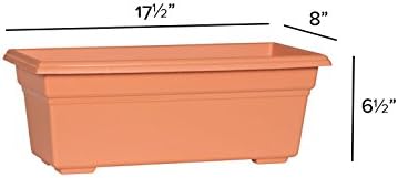 Novelty 16195, Terracotta, Countryside Flower Box Planter, 18-Inch