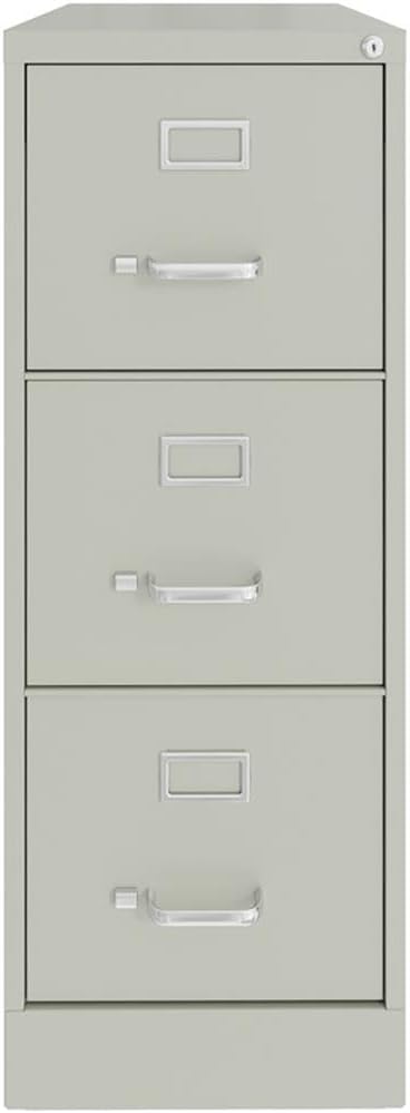 UrbanPro 3 Drawers 40.19" Vertical Light Gray Metal Filing Cabinet Lockable Pre-Assembled Stationary Letter Size for Home, Office