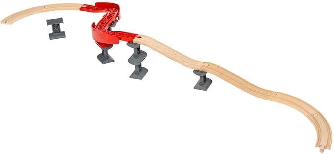 BRIO Ascending Curves Track Pack - Expertly Crafted Railway Expansion | FSC-Certified Beech Wood | Enhances Motor Skills | Perfect for Kids Aged 3+
