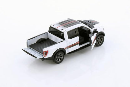 KiNSMART - 2022 Ford F-150 Raptor 5" 1:46 Scale Die Cast Model Toy Truck (White + Decals)