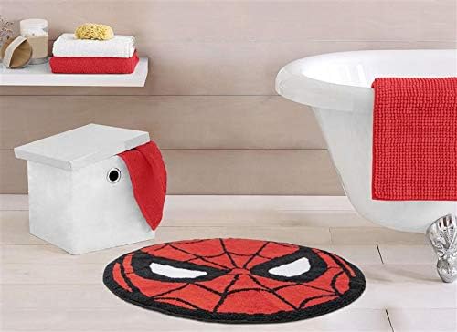 Jay Franco Marvel Comics Avengers Blast Tufted Cotton Bath Rug, Kids Bath Features Spiderman (Official Marvel Product)