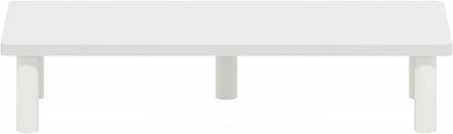 Furinno TURN-N-TUBE Monitor Stand Riser, 23.6"W Rectangle Monitor Riser, Toolless Laptop Stand for Desk, Office Desk Accessories, Desk Organizers and Accessories, For Study Room, Dorm, Plain White