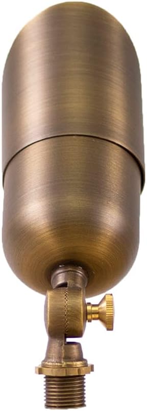 12V LogiSpot Brass Outdoor Spotlight (Bronze) with 5W 2700K Warm White 400 Lumen MR16 LED Bulb for Low Voltage Landscape Lighting of Yard, Lawn, Garden, Patio, Trees & House
