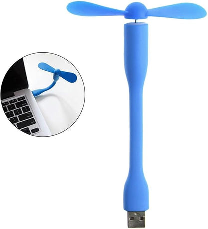 USB Cooling Fan Electronic Gadgets Ventilador Led USB Mini Ventilador Portable Flexible Cooler For Laptop Smart Phone Cooling Fan, Blue