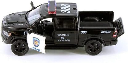 KiNSMART - 2019 Dodge Ram 1500 Pickup 1:46 O Scale 5" Die Cast Metal Model Toy Truck (Police Edition)
