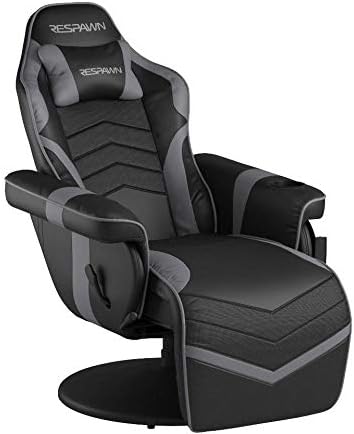 Respawn 900 Gaming Recliner Chair with Footrest, Cup Holder and Swivel | Ergonomic gaming recliner with footrest, cup holder, lumbar support, 135° recline & 360° swivel for console gaming