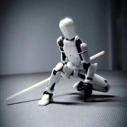 2026 New Titan 13 Action Figure Set,T-13 Robot Action Figure 3d Printed Multi-Jointed Movable,Robo 13 Action Figures,Decorations for Action Figures - Assembly Completed (Assembly Completed-White)