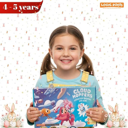 Cloud Hoppers Addition and Subtraction Game - Fun Math Board Game for 6-8 Year Olds, Easy to Play Educational Game for Kids at Home, Perfect STEM Toy Gift for Girls & Boys, Grade 1 & Up