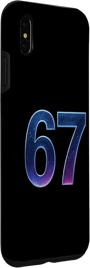 67 Meme Ai Quantum Number 67th Six Seven Tech Digital Future Case for iPhone Xs Max